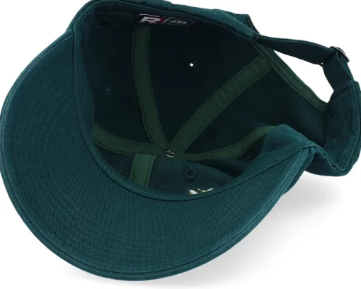 Outlet Hatstore 3d Stockholm White Script Solid Dark Dad Cap - Green