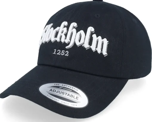 Outlet Hatstore 3d Stockholm White Script Solid Dark Dad Cap - Green