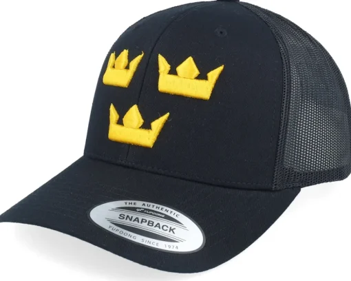 Trucker-Iconic 3d Tre Kronor Trucker - Black