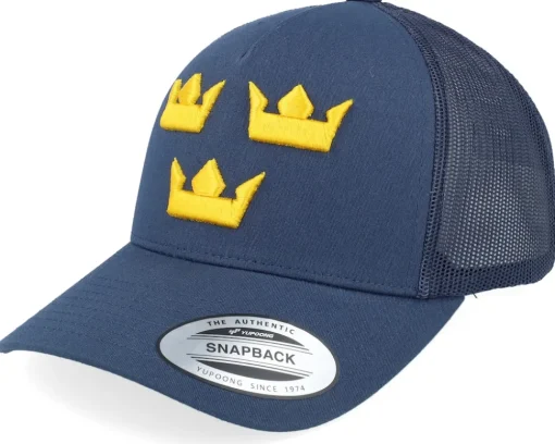 Trucker-Iconic 3d Tre Kronor Trucker - Black