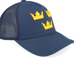 Trucker-Iconic 3d Tre Kronor Navy A-frame Trucker - Blue