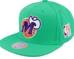 Snapback-Mitchell & Ness Dallas Mavericks Desert Green Teal Snapback -