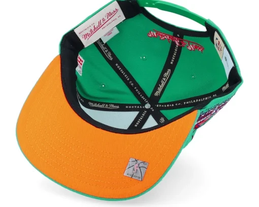 Snapback-Mitchell & Ness Dallas Mavericks Desert Green Teal Snapback -