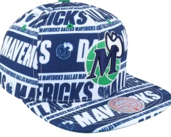 Clearance Mitchell & Ness Dallas Mavericks Meat Paper Snapback - Blue