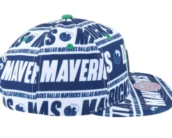 Clearance Mitchell & Ness Dallas Mavericks Meat Paper Snapback - Blue