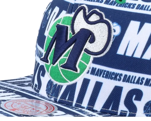 Clearance Mitchell & Ness Dallas Mavericks Meat Paper Snapback - Blue