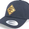 Dad Cap-Iconic Danger Crocodiles No Swimming Navy Dad Cap -