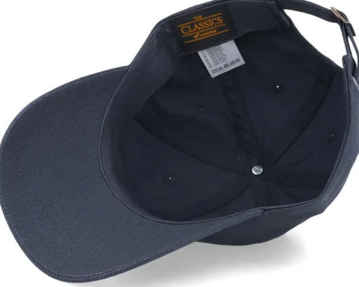 Dad Cap-Iconic Danger Crocodiles No Swimming Navy Dad Cap -