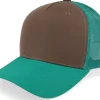 Blanks-Equip Dark /Dark Teal/Orange A-frame Trucker - Brown