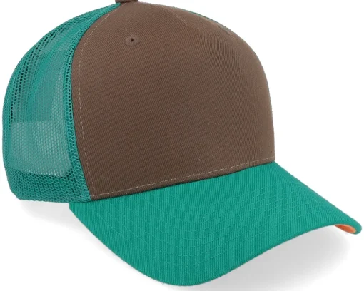 Blanks-Equip Dark /Dark Teal/Orange A-frame Trucker - Brown