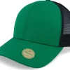 Organic Caps-Park Dark /Black Sustainable Trucker - Green