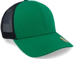 Organic Caps-Park Dark /Black Sustainable Trucker - Green