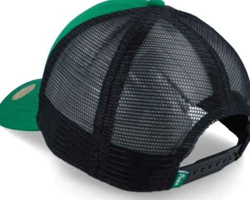 Organic Caps-Park Dark /Black Sustainable Trucker - Green