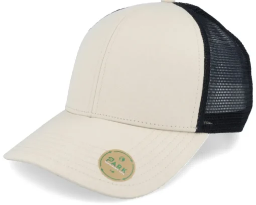 Organic Caps-Park Dark /Black Sustainable Trucker - Green