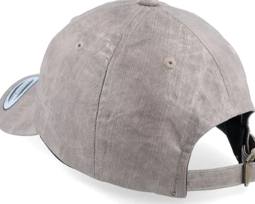 New Yupoong Darktaupe Low Profile Coated Dad Cap - Grey