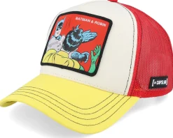 Trucker-Capslab Dc Comics Batman & Robin Red/Grey/Yellow Trucker -