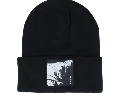 Cuff Beanies-Capslab Dc Comics Batman Beanie Black Cuff -