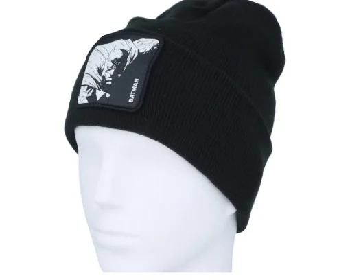 Cuff Beanies-Capslab Dc Comics Batman Beanie Black Cuff -