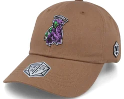 Dad Cap-Critiql Hit Death Reaper Color Patch Tan Dad Cap -