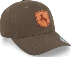 New Hunter Deer Emblem Patch Waxed Brown Adjustable -