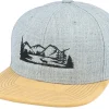 Snapback-Iconic Deer Nature Silhouette Grey/Suede Snapback -