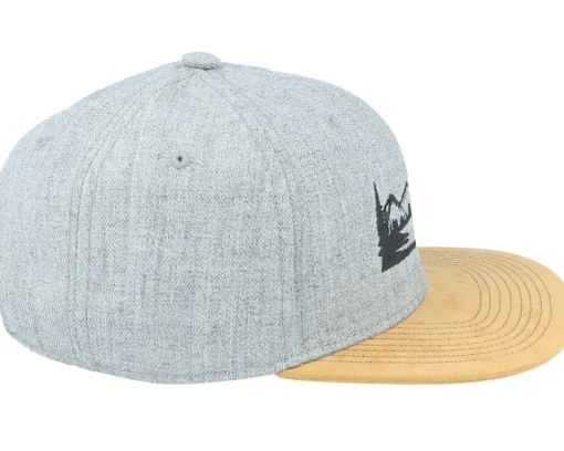 Snapback-Iconic Deer Nature Silhouette Grey/Suede Snapback -