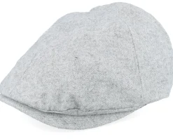 Flat Caps-Wild Spirit Deer Shiled Patch Light Grey Ivy Flat Cap -