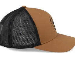 Trucker-Hunter Deer Silhouette Crest Caramel/Black Trucker -