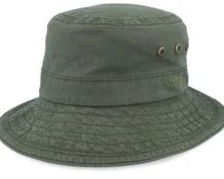 Buckets-Stetson Delave Organic Cotton Forest Green Bucket -