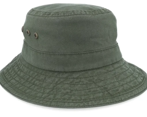 Buckets-Stetson Delave Organic Cotton Forest Green Bucket -
