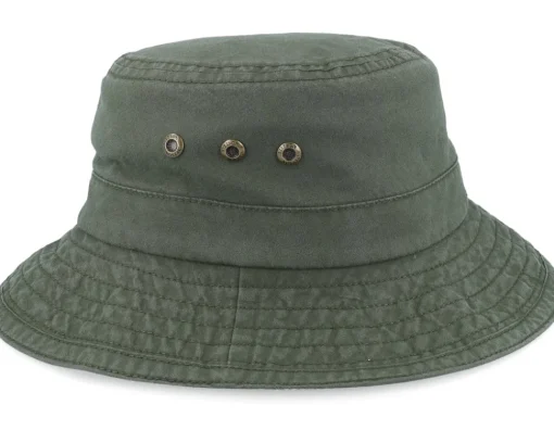 Buckets-Stetson Delave Organic Cotton Forest Green Bucket -