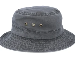 Hot Stetson Delave Organic Cotton Vintage Black Bucket -