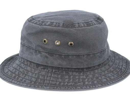 Hot Stetson Delave Organic Cotton Vintage Black Bucket -