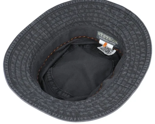 Hot Stetson Delave Organic Cotton Vintage Black Bucket -