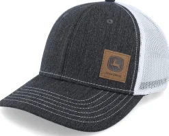 Trucker-John Deere Denim Look Patch Black/White Trucker -