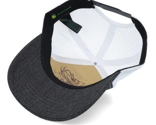 Trucker-John Deere Denim Look Patch Black/White Trucker -