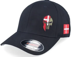 Flexfit-Army Head Denmark Army Skull Wooly Combed Flexfit - Black