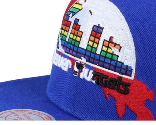 Snapback-Mitchell & Ness Denver Nuggets Paint By Number Hwc Snapback - Blue