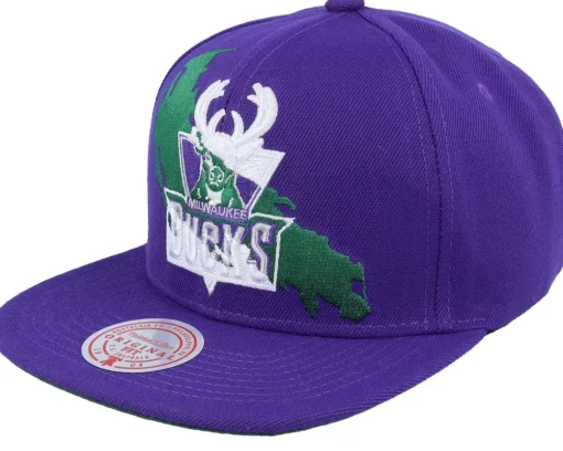 Snapback-Mitchell & Ness Denver Nuggets Paint By Number Hwc Snapback - Blue
