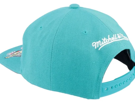 Snapback-Mitchell & Ness Detroit Pistons Dead Remix Deadstock Teal Snapback - Blue