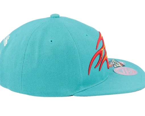 Snapback-Mitchell & Ness Detroit Pistons Dead Remix Deadstock Teal Snapback - Blue