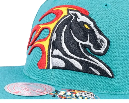 Snapback-Mitchell & Ness Detroit Pistons Dead Remix Deadstock Teal Snapback - Blue