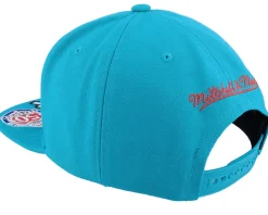 Snapback-Mitchell & Ness Detroit Pistons Front Face Teal Snapback -