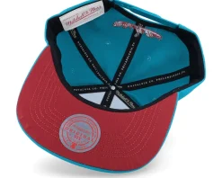 Snapback-Mitchell & Ness Detroit Pistons Front Face Teal Snapback -