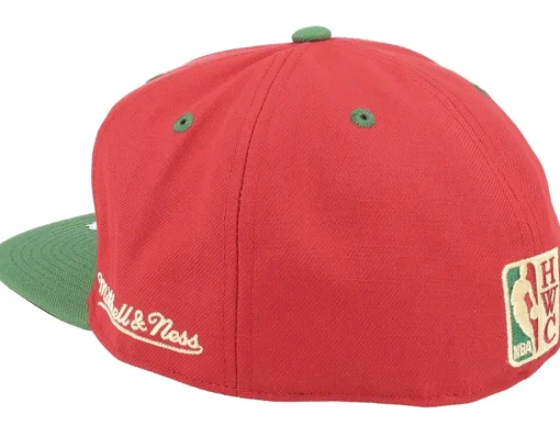 Fashion Mitchell & Ness Detroit Pistons Nightmare Red/Green Fitted -