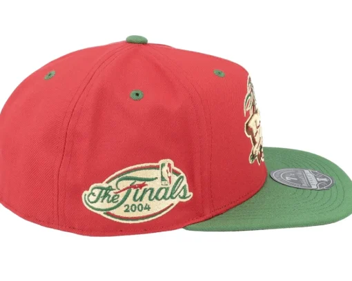 Fashion Mitchell & Ness Detroit Pistons Nightmare Red/Green Fitted -