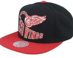 Snapback-Mitchell & Ness Detroit Red Wings Crooked Path Snapback - Black