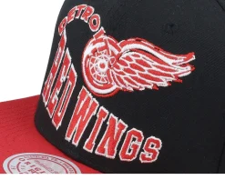 Snapback-Mitchell & Ness Detroit Red Wings Crooked Path Snapback - Black