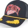 Trucker-Mitchell & Ness Detroit Red Wings Gold Leaf Hwc Trucker - Black