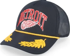 Trucker-Mitchell & Ness Detroit Red Wings Gold Leaf Hwc Trucker - Black